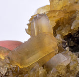 7.1cms GOLDEN SELENITE CRYSTALS Cluster Fish Tail Peru Yellow Gypsum Mineral Specimen T468