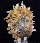 9cms  QUARTZ PYRITE CRYSTALS Galena Mineral Specimen Peru Q387