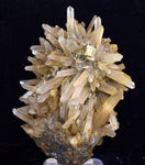 9cms  QUARTZ PYRITE CRYSTALS Galena Mineral Specimen Peru Q387