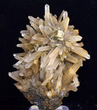 9cms  QUARTZ PYRITE CRYSTALS Galena Mineral Specimen Peru Q387