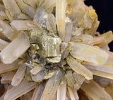 9cms  QUARTZ PYRITE CRYSTALS Galena Mineral Specimen Peru Q387