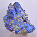 10cms AZURITE MALACHITE AZURMALACHITE Crystal Peru Dark Blue Green Mineral Specimen U593