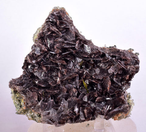 9.2cms AXINITE QUARTZ CRYSTALS Epidote Cluster Prehnite Peru Mineral Specimen Collectors A626
