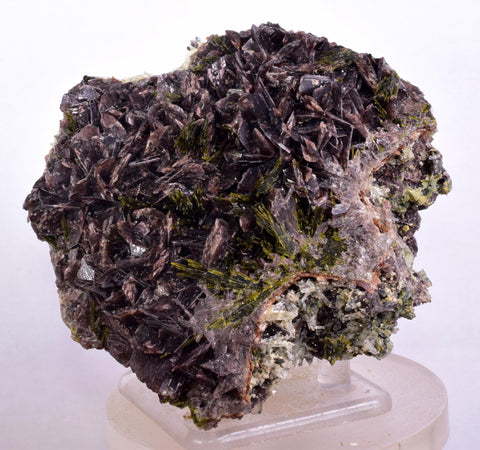 9.5cms AXINITE QUARTZ CRYSTALS Epidote Cluster Prehnite Peru Mineral Specimen Collectors A627