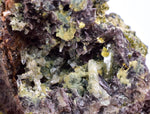 9.5cms AXINITE QUARTZ CRYSTALS Epidote Cluster Prehnite Peru Mineral Specimen Collectors A627