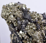 9cm Pyrite Chalcopyrite Sphalerite Galena Calcite Crystals Peru M267