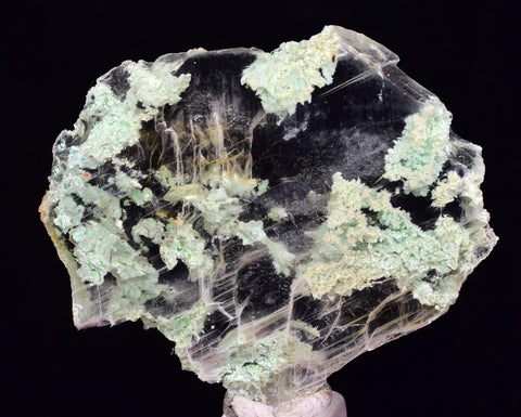 4.8cms CRYSOCOLLA INSIDE SELENITE Crystals  Peru Chrysocolla Gypsum Premium Mineral Specimen T472