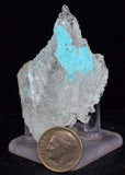 5.5cms NATURAL BLUE SALAMMONIAC Lecontite Botryoidal Crystals Chile Turquoise Color Rare Aesthetic Mineral Specimen U594