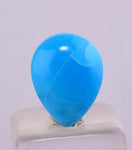 1.5carats GEM SILICA CHRYSOCOLLA Cabochon Lily Mine Peru Royal Blue Color Jewelry B110