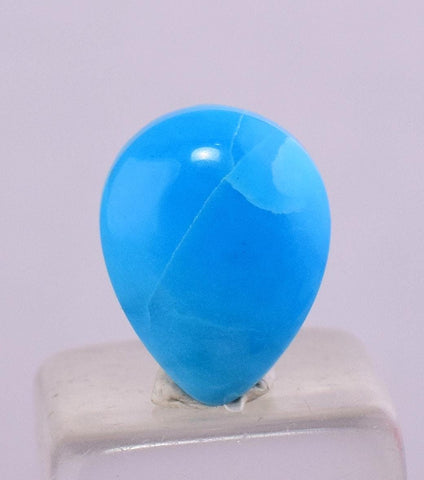 1.5carats GEM SILICA CHRYSOCOLLA Cabochon Lily Mine Peru Royal Blue Color Jewelry B110