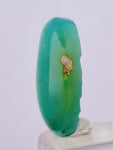 7carats GEM SILICA CHRYSOCOLLA Emeraldine Chalcedony Lily Mine Peru Cabochon Quartz Malachite Emerald Color Jade Color B112