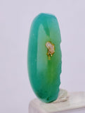 7carats GEM SILICA CHRYSOCOLLA Emeraldine Chalcedony Lily Mine Peru Cabochon Quartz Malachite Emerald Color Jade Color B112