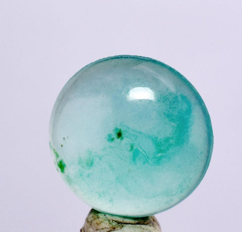 1carats GEM SILICA CHRYSOCOLLA Emeraldine Chalcedony Lily Mine Peru Cabochon Quartz Malachite Emerald Color Jade Color B117