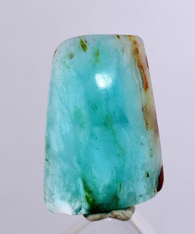 3 carats BLUE OPAL CABOCHON Pendant Wire Wrap Caribean Turquoise Color Peru B119