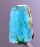 3 carats BLUE OPAL CABOCHON Pendant Wire Wrap Caribean Turquoise Color Peru B119