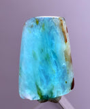 3 carats BLUE OPAL CABOCHON Pendant Wire Wrap Caribean Turquoise Color Peru B119