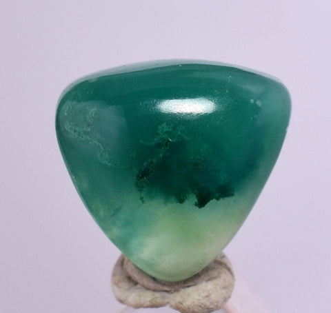 2carats GEM SILICA CHRYSOCOLLA Emeraldine Chalcedony Lily Mine Peru Cabochon Quartz Malachite Emerald Color Jade Color B120