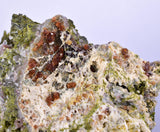 13cms AXINITE QUARTZ CRYSTALS Epidote Cluster Garnet Peru Mineral Specimen Collectors A625