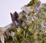 13cms AXINITE QUARTZ CRYSTALS Epidote Cluster Garnet Peru Mineral Specimen Collectors A625