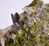 13cms AXINITE QUARTZ CRYSTALS Epidote Cluster Garnet Peru Mineral Specimen Collectors A625