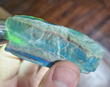 102grs BLUE OPAL ROUGH Peru Scenic Quality Jewelry Collector O803