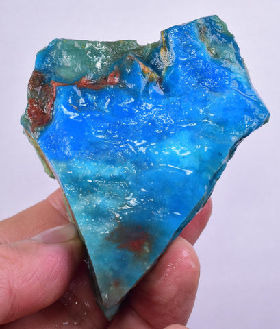 102grs BLUE OPAL ROUGH Peru Scenic Quality Jewelry Collector O803