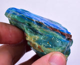 102grs BLUE OPAL ROUGH Peru Scenic Quality Jewelry Collector O803