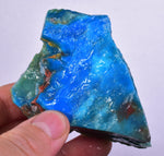 102grs BLUE OPAL ROUGH Peru Scenic Quality Jewelry Collector O803