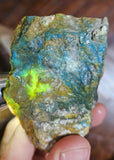110grs BLUE OPAL ROUGH Peru Scenic Quality Jewelry Collector O805