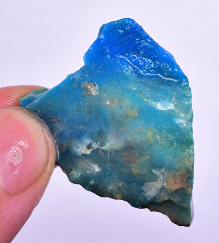 9grs BLUE OPAL ROUGH Peru Scenic Quality Jewelry Collector O807