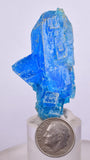 5.1cms NATURAL CHALCANTHITE  Unique Copper Peru Electric Blue Sharp Shiny Mineral Specimen Collector F462