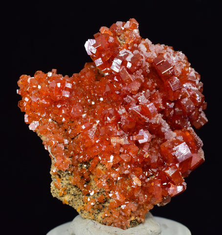 3.7cms VANADINITE CRYSTAL BARITE Mibladen Morocco Miniature Mineral Specimen W50