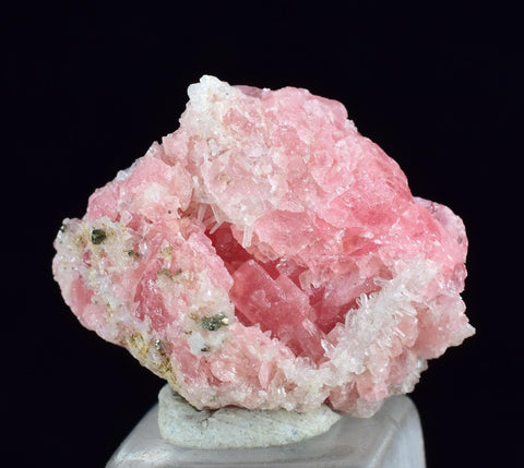 1.8cms RHODOCHROSITE FLUORITE PYRITE Crystal Rhombohedral Wuzhou Guangxi China Mineral Specimen R775