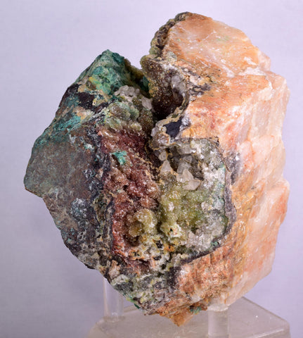 10.4cms GEM SILICA CHRYSOCOLLA Druzy Quartz Lily Mine Peru Mineral Specimen D286