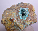 9.2cms GEM SILICA CHRYSOCOLLA Druzy Quartz Lily Mine Peru Mineral Specimen D287