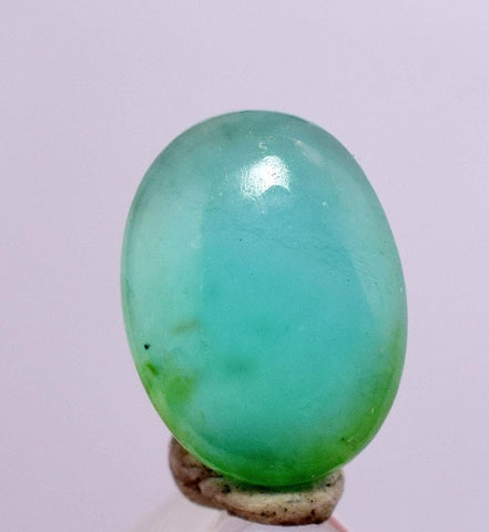 1carats GEM SILICA CHRYSOCOLLA Emeraldine Chalcedony Lily Mine Peru Cabochon Quartz Malachite Emerald Color Jade Color B116