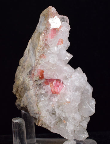 7.6cms GEM RHODOCHROSITE Quartz Crystals Uchucchacua Mineral Specimen R766