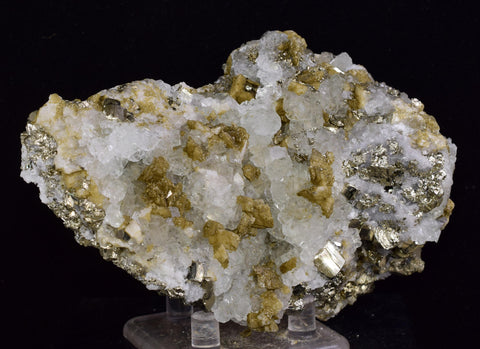 11.8cms PYRITE SIDERITE PERU Shiny Fluorite Crystals Quartz Mineral Specimen Peru Collector M278