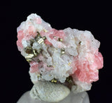 1.5cms RHODOCHROSITE FLUORITE PYRITE Crystal Rhombohedral Wuzhou Guangxi China Mineral Specimen R768