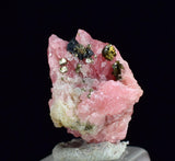 1.6cms RHODOCHROSITE PYRITE Crystal Rhombohedral Wuzhou Guangxi China Mineral Specimen R774