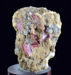 3.8cms RHODOCHROSITE FLUORITE PYRITE Galena Quartz Crystal Rhombohedral Wuzhou Guangxi China Mineral Specimen R779