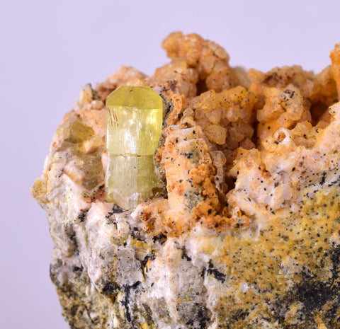 5.5cms YELLOW APATITE CRYSTALS Imichil Morocco Mineral Specimen A637