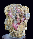 3.8cms RHODOCHROSITE FLUORITE PYRITE Galena Quartz Crystal Rhombohedral Wuzhou Guangxi China Mineral Specimen R779