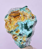 4.9cms GEM SILICA CHRYSOCOLLA Druzy Quartz Lily Mine Peru Mineral Specimen D288