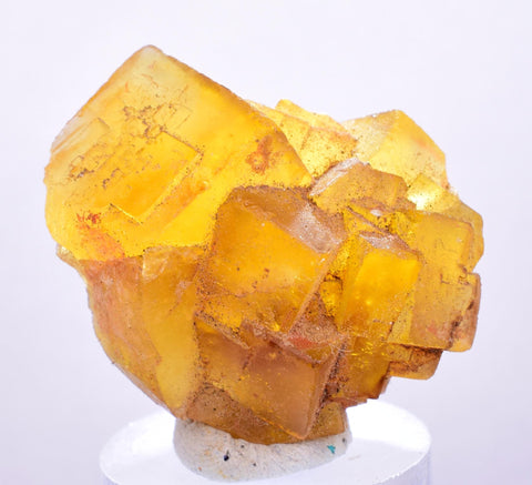 3.4cms GEM YELLOW FLUORITE Shiny Crystal Ahouli Morocco Mineral Specimen K95