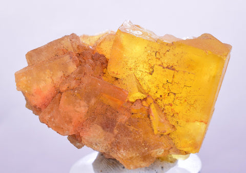 3.9cms GEM YELLOW FLUORITE Shiny Crystal Ahouli Morocco Mineral Specimen K96