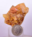 4.4cms GEM YELLOW FLUORITE Shiny Crystal Ahouli Morocco Mineral Specimen K99
