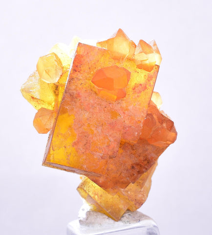 2.7cms GEM YELLOW FLUORITE Shiny Crystal Ahouli Morocco Mineral Specimen K98