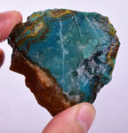 97grs GEM SILICA CHRYSOCOLLA Emeraldine Lily Mine Peru Scenic Quartz Malachite Chalcedony Emerald Jade Color S150