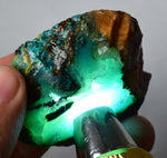 97grs GEM SILICA CHRYSOCOLLA Emeraldine Lily Mine Peru Scenic Quartz Malachite Chalcedony Emerald Jade Color S150